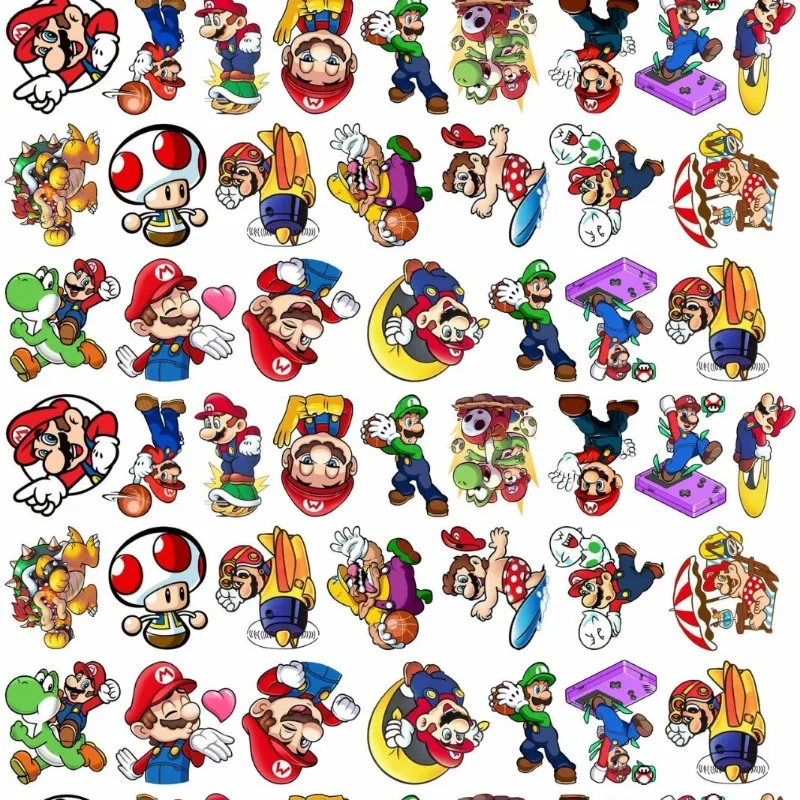 Cartoon Anime Super Mario Acrylic Patch 4cm 8cm Double sided Transparent Handmade DIY Keychain Accessories Material Wholesale