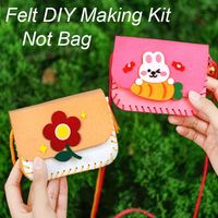 Felt Handmade Bag Making Kit Children Cartoon Crossbody Bag DIY Animal Flower Handbags Toy Crafts Art Sewing Toy Craft Decor