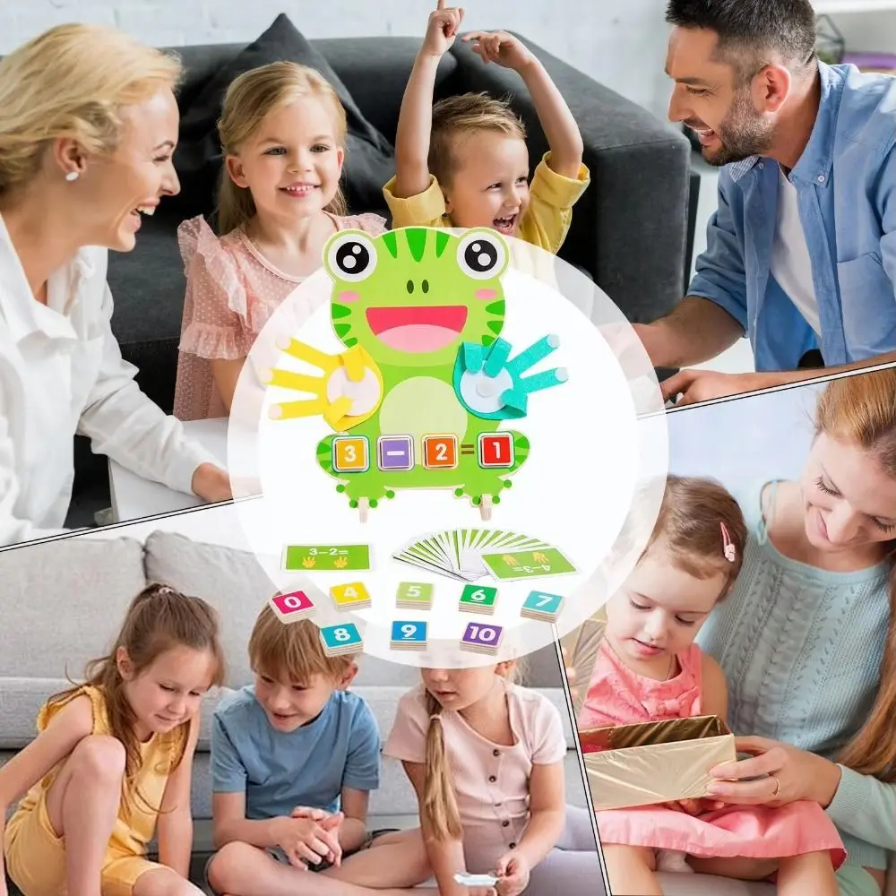 Montessori grenouille doigt opération enfants jouet Puzzle jouets éducatifs grenouille doigt chiffres mathématiques jouet coloré bricolage
