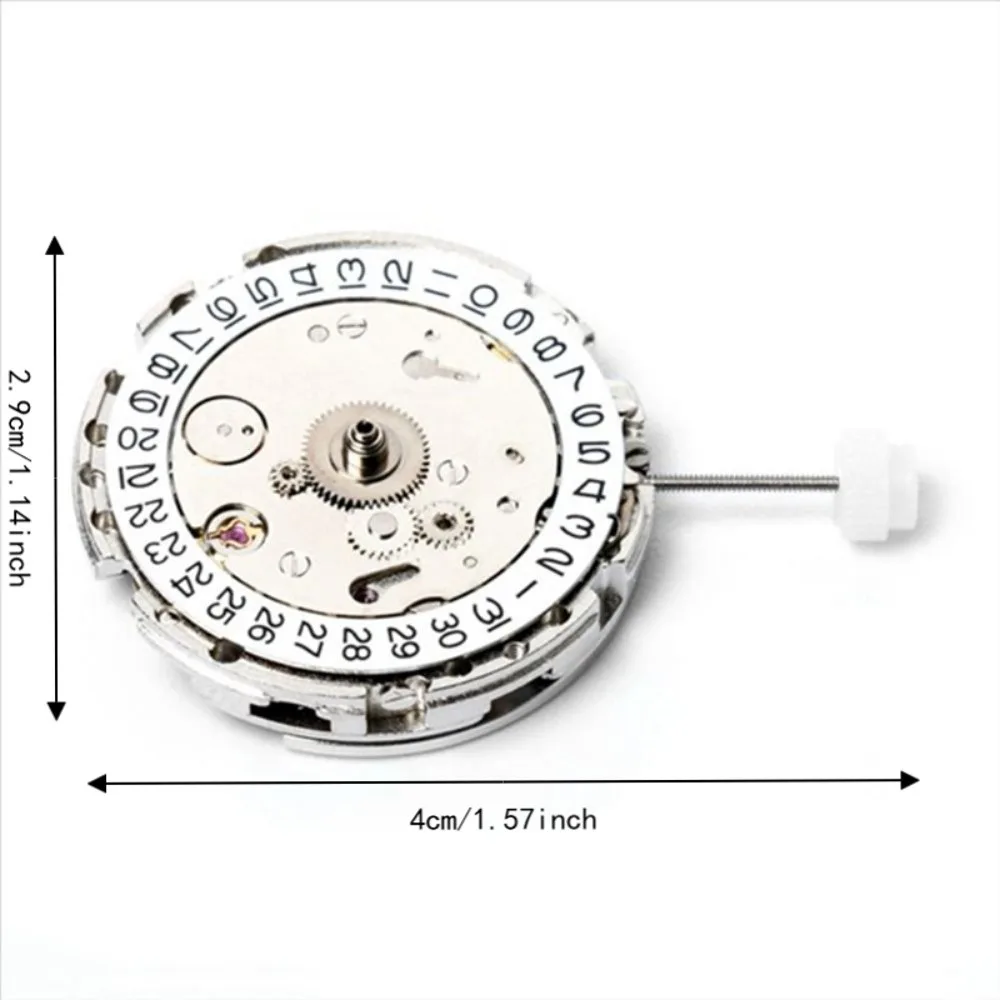 White Movement 2813 Watch Movement 3 Pin Design 3 Hands Watch Movement Replacement Single Calendar Automatic Mechanism view 6