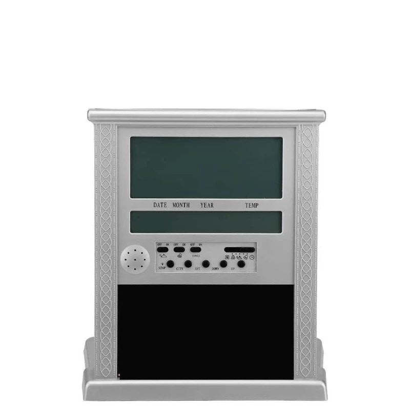 Desktop Alarm Clock HA-4004 Silver LCD Display, Dry Battery Operation