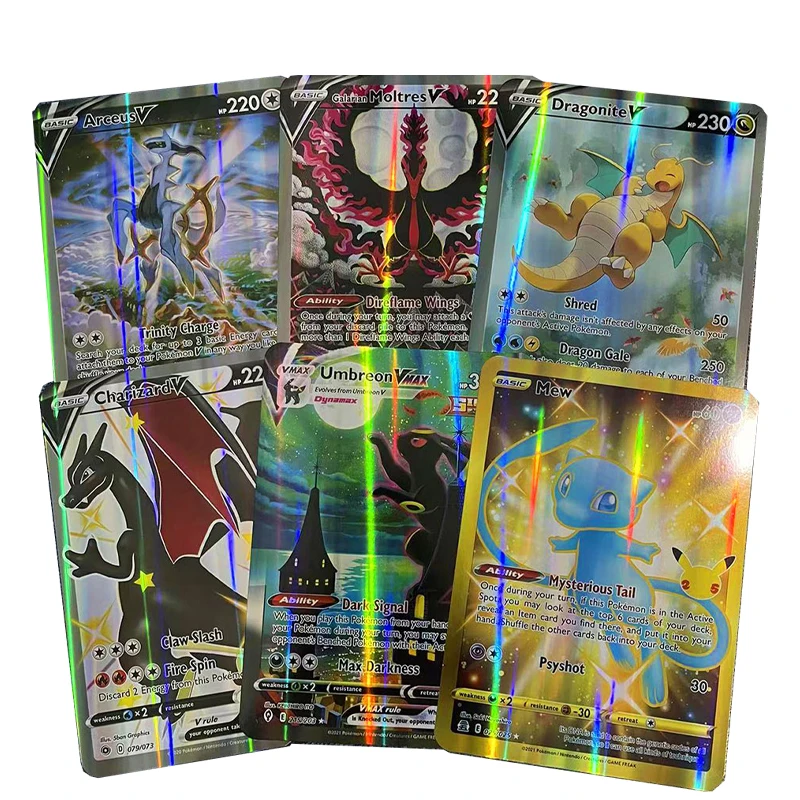 15/30 قطعة أنيمي بوكيمون بطاقات مشرقة Vmax Vstar GX كبيرة الحجم جمع بيكاتشو معركة المدرب بطاقة ألعاب أطفال هدايا