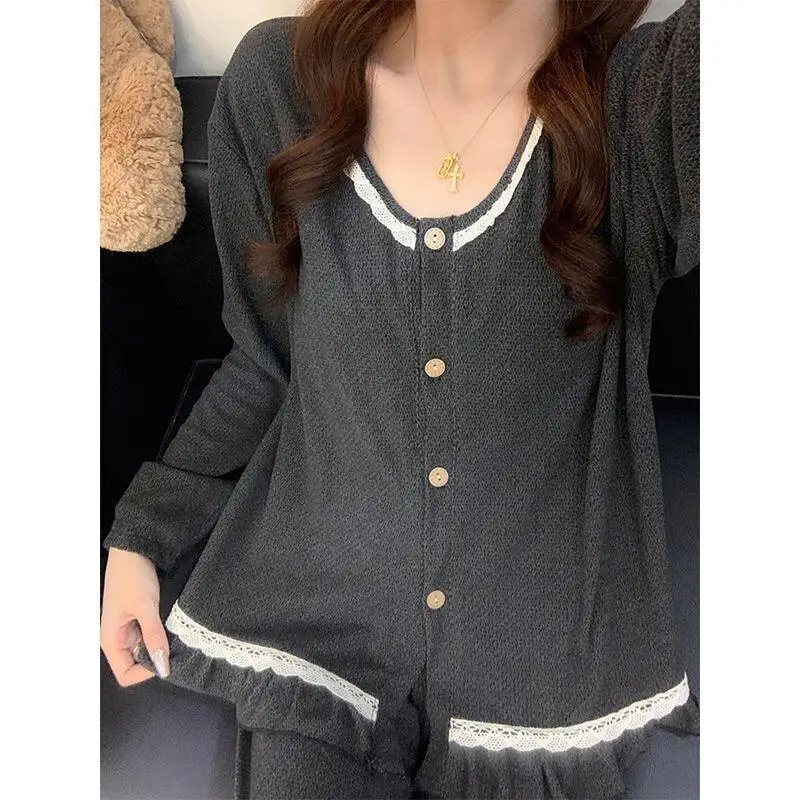 أزياء Homewear مثير بيجامة مجموعة الملابس النسائية الاتجاه 2025 سيدة مجموعات رياضية امرأة سترة مطابقة محبوك دعوى الإصدارات #5