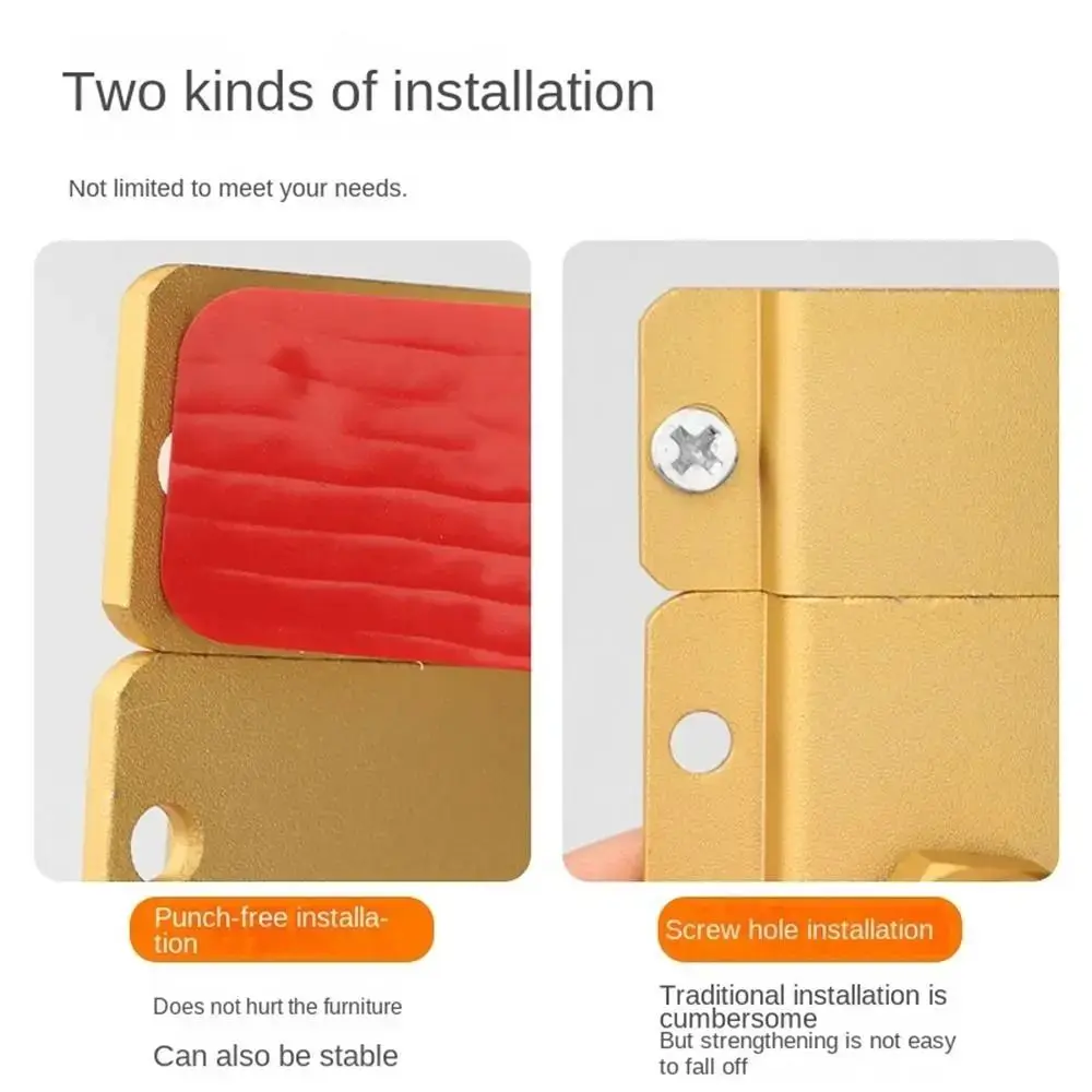 

Practical Aluminum Alloy Door Lock Versatile Use Anti-theft Security Bolt Lock Smooth Edges Anti-lock Door Lock Buckle Cabinets