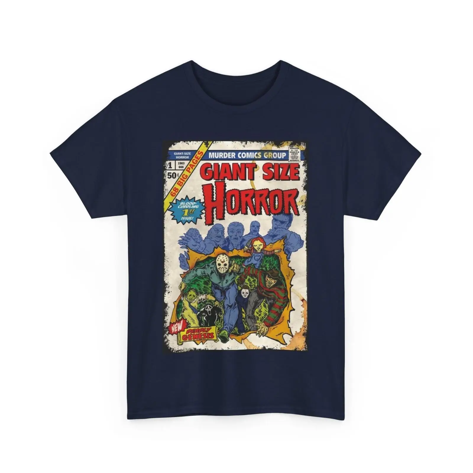 

Giant Size Horror Comic T Shirt Unisex Heavy Cotton Tee