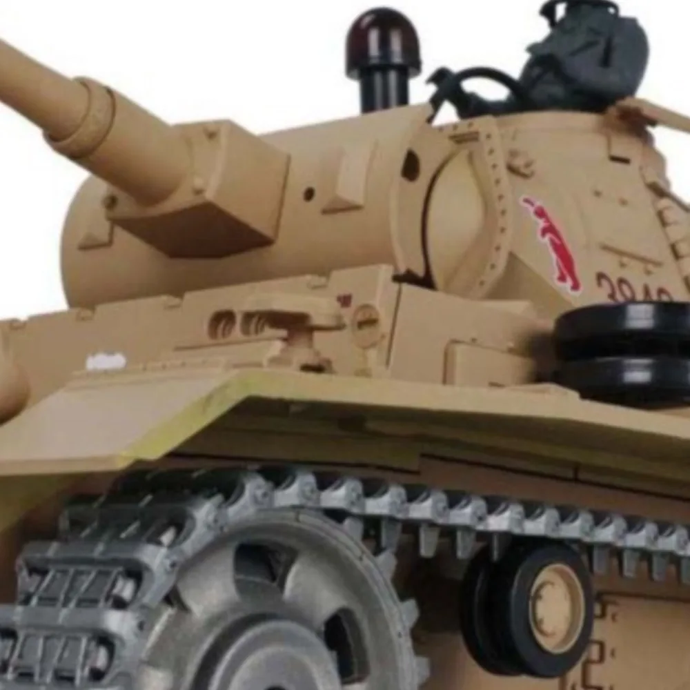 

Henglong Модернизированный немецкий Panzer III H 1/16 7,0 RC Tank Игрушка с дистанционным управлением 3849 Металлические гусеницы 2,4 ГГц Радиоуправляемые танки для взрослых