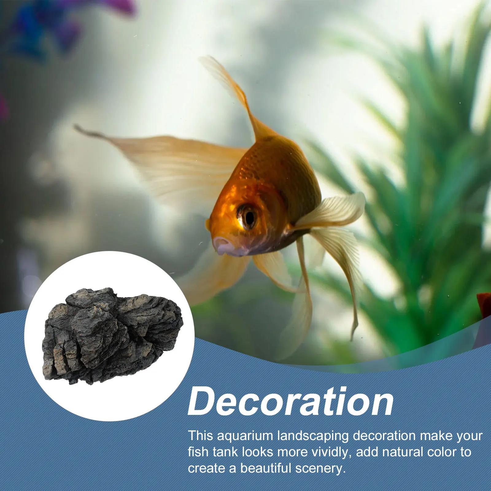 

Aquarium Landscape Simulation Stone Ornament Premium Resin Realistic Fish Tank Decor for Vivid Underwater Scene