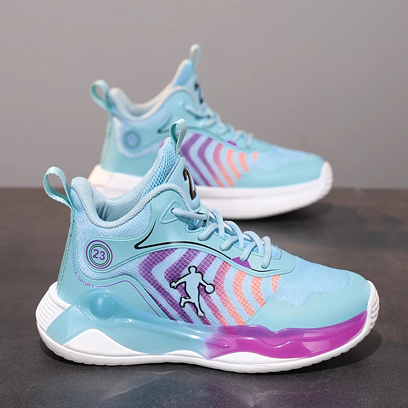2026 Basketball Shoes for Kids Sneakers New Boys Brand Thick Sole Non-slip Children Sports Shoes Child Boy Basket Trainer Shoes