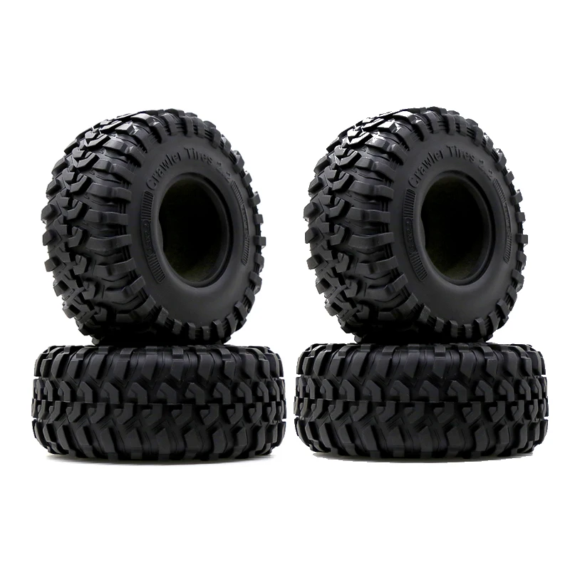 4PCS 1.9''/2.2'' Rubber Crawler Tires for 1/10 TRX4 TRX6 Axial SCX10 I II III 90046 AXI03007 Redcat GEN7 GEN8 RC4WD D90 image 3