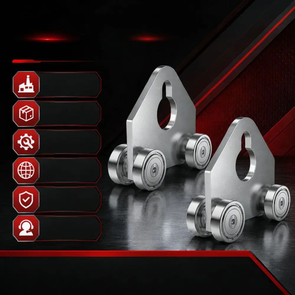 Premium Steel Trolley Assembly For For Mubaobao Hoist Rail Glide Roller Material Moving Carriage Lifting Equipment Part
