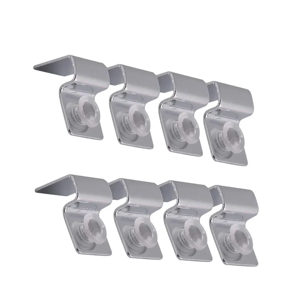8-teiliger Edelstahl-Aquarium-Glasabdeckungs-Clip-Stützhalter für Aquarien, langlebig, praktisch, einfach zu bedienen, verhindert Staub für Haustiere