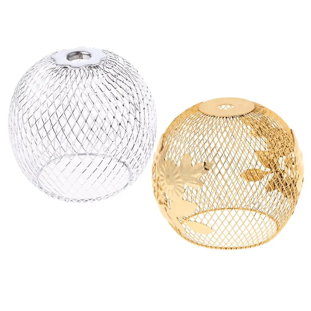 Pendant Lampshade Iron Industrial Bulb Cage Replacement for Kitchen Ceiling Lamp Vintage Design