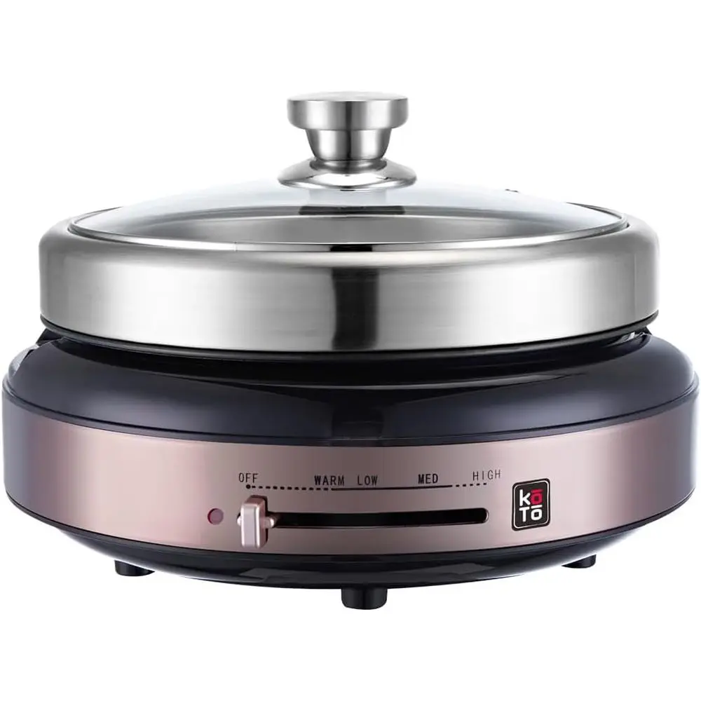 

Электрическая кастрюля-мультиварка 4 л с отсоединяемой чашей из нержавеющей стали 304, настольная плита с равномерным нагревом, 3 режима нагрева, большая вместимость