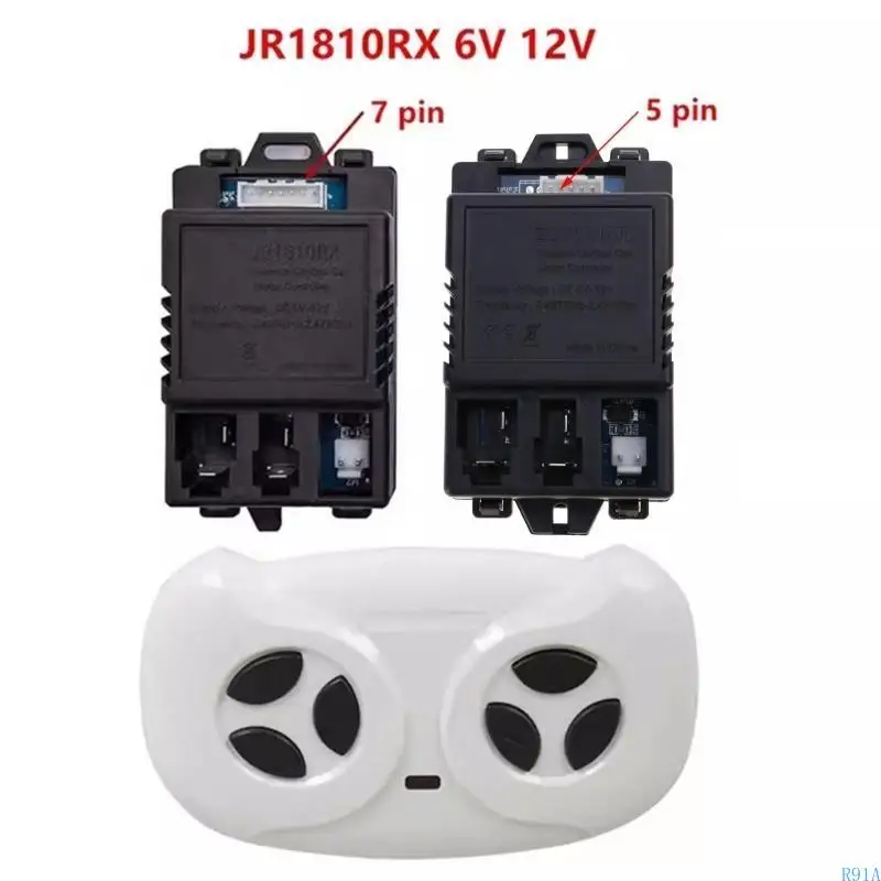 R91A 2.4G Motherboards Remote Control Child Electric Car Remote /5pin 7pin Receiver for JR1810RX Ride On Car Replacement Part