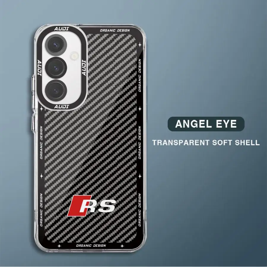 A-Audi Logo Car Phone Case for Samsung Galaxy A35 A55 A15 A23 A53 A54 A24 A25 A33 A34 A13 A14 A73 5G Soft Cover Capa