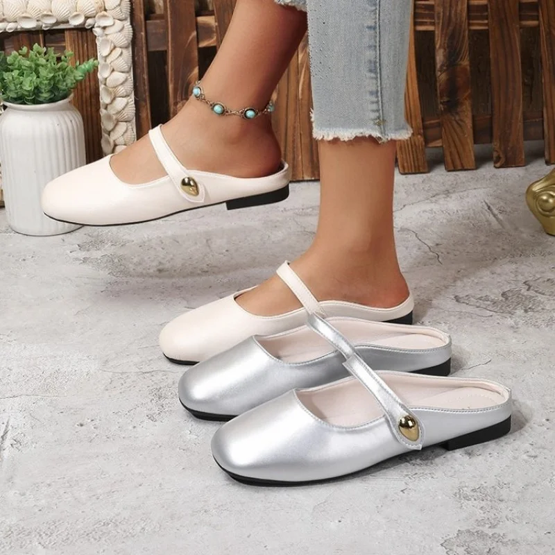 

Women's Closed Toe Half Slippers2026New Spring/Summer French Style Casual Versatile Women's Slip-On Sandals