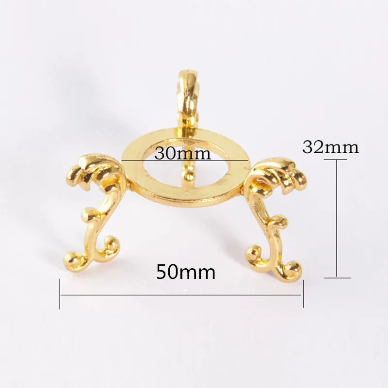 New Design Tripod Shape Gold Silver Colored Metal Crystal glass Ball Holder Stand Sphere Base