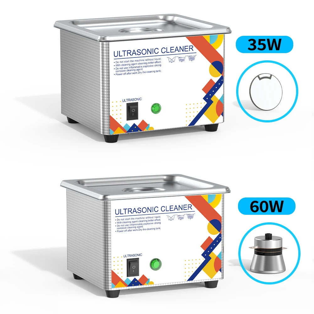 60W Ultrasonic Cleaner 1L High Frequency 40KHz Ultrasound Bath for Cleaning Glasses Jewelry Necklaces - Home & Kitchen Appliance