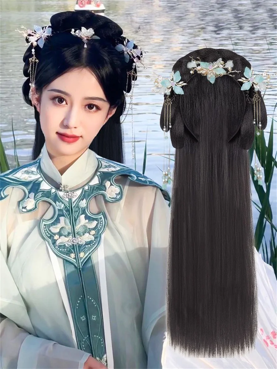 Hanfu Wig Headband Antique Bow Bun Novice Daily Song And Ming Dynasty Costume Style Bun