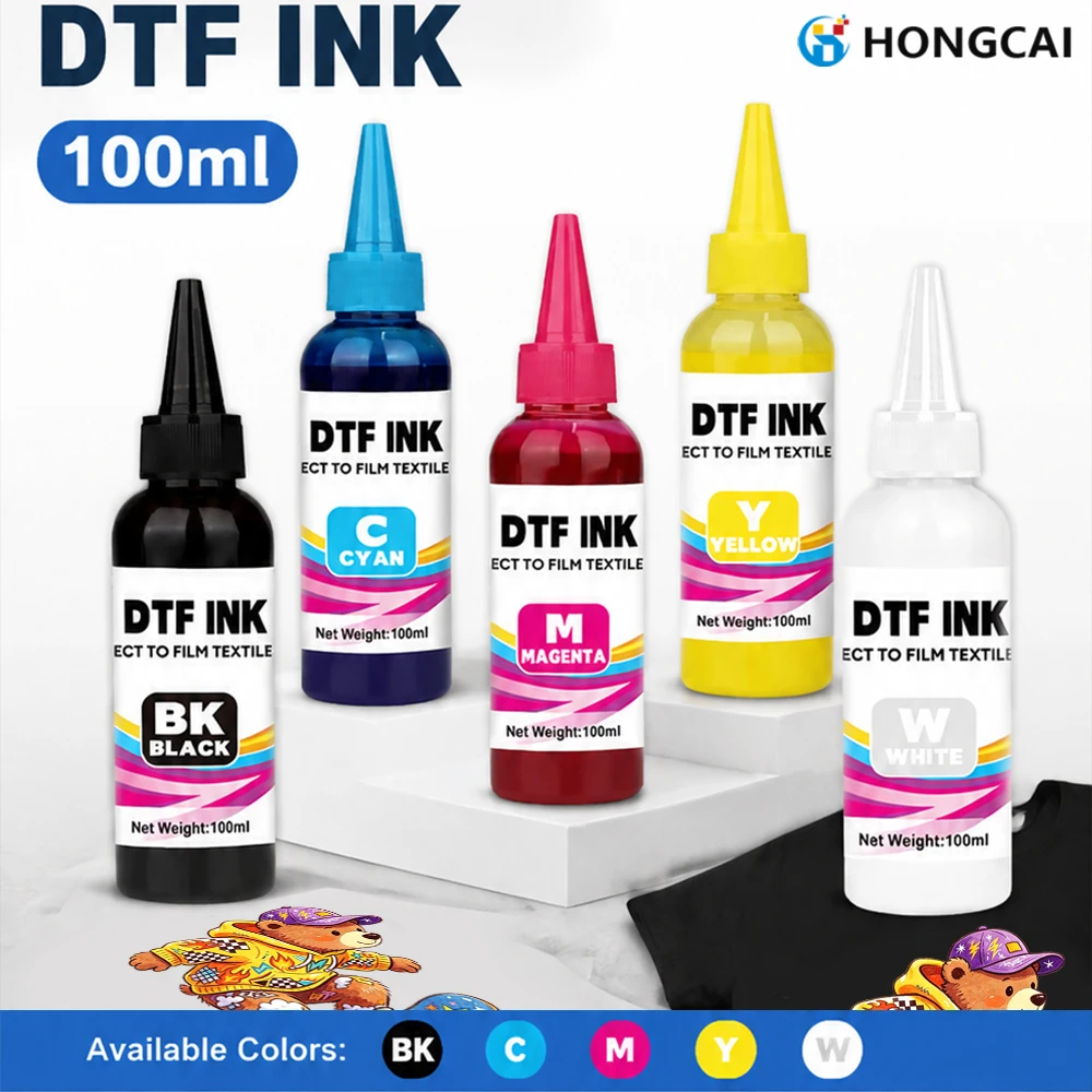 tinta-dtf-cmykw-de-100ml-transferencia-termica-de-5-cores-compativel-com-camisetas-moletons-e-sacolas