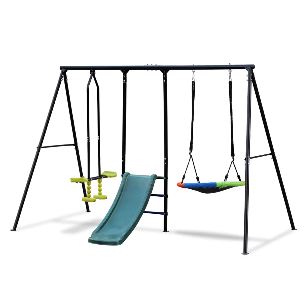 مجموعة أرجوحة فناء خلفي مطورة للأطفال ، ملعب خارجي ، سعة 550 رطل