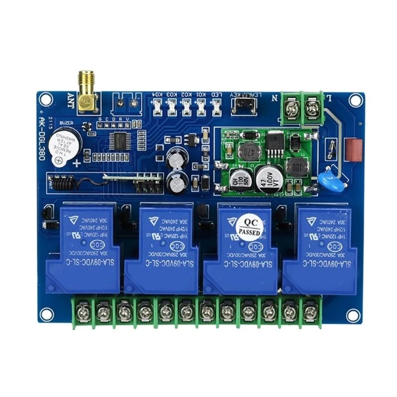 315Mhz 433Mhz 12V- Four Channel Module Receiver Wireless Remote Control Switch for DC Motor DIY