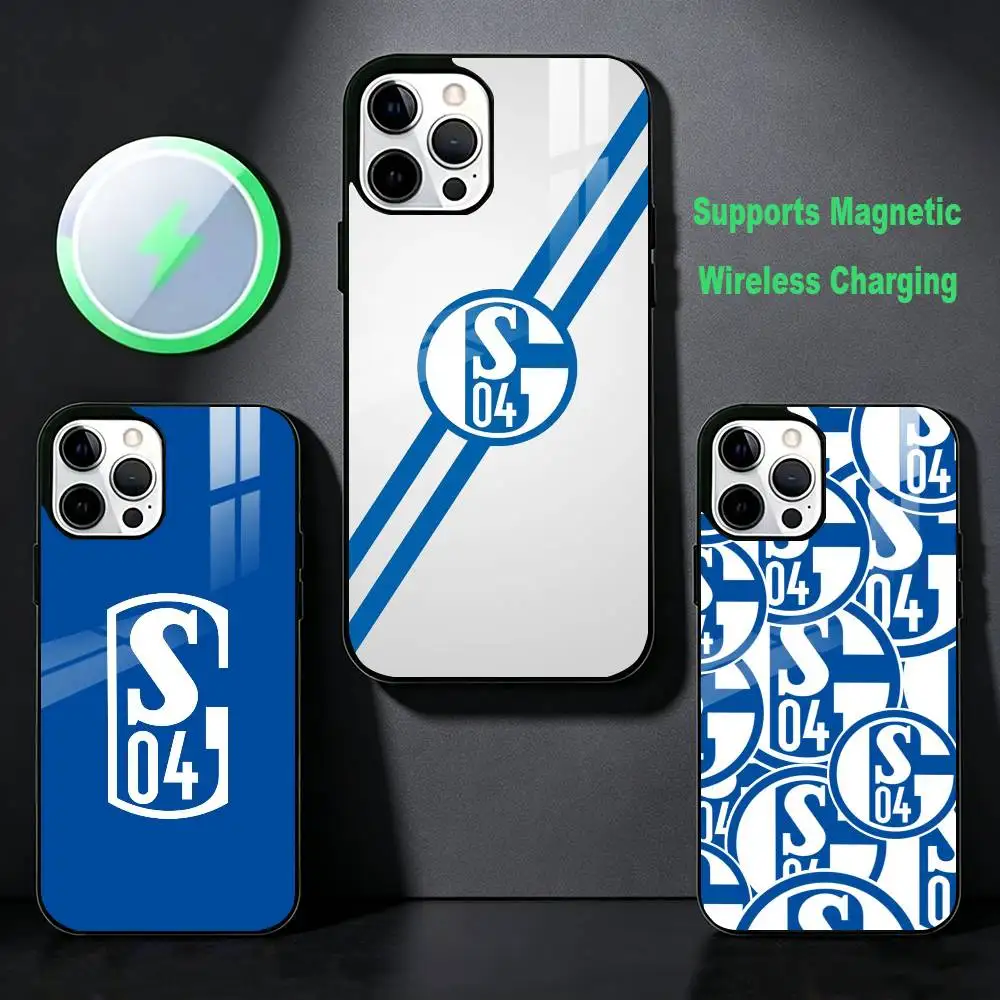 Schalke 04 FC Phone Case For iPhone 17,16,15,14,13,12,Plus,Pro,Max For Magsafe Magnetic Wireless Charge
