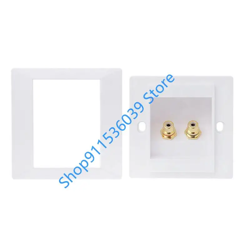 1 шт., 2-полосный медный сердечник, RCA-терминал, настенная панель, входная пластина, розетка для корпуса фонокорда, аудиоадаптер