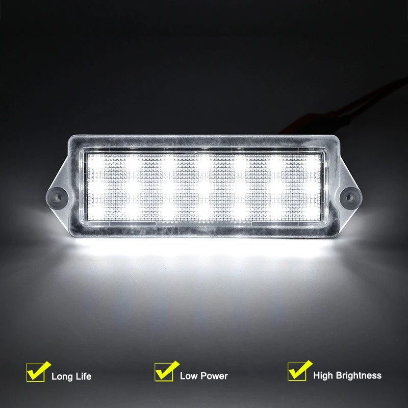 12V Waterproof LED Number Plate Lamp For Hummer H2 2003 2004 2005 2006 2007 White License Plate Light Assembly