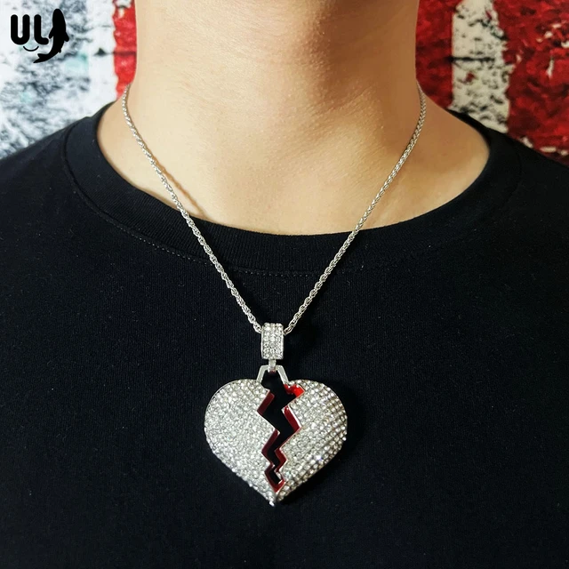 Diamond broken heart chain deals