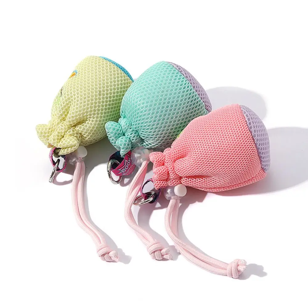 Borsa a rete Borsa per cuffie a tracolla Borsa per collo appesa con cordino in dopamina Borsa per rossetto Mini portamonete multifunzionale per ragazze