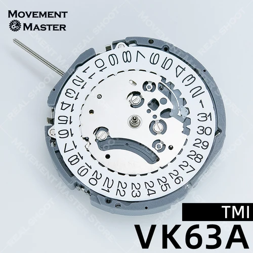Imagen 2 del producto Nuevo movimiento vk63a cuarzo Japón TMI mouvement vk63 automatique original 3 manecillas con 3 ojos y fecha cronógrafo pequeño segundo minuto