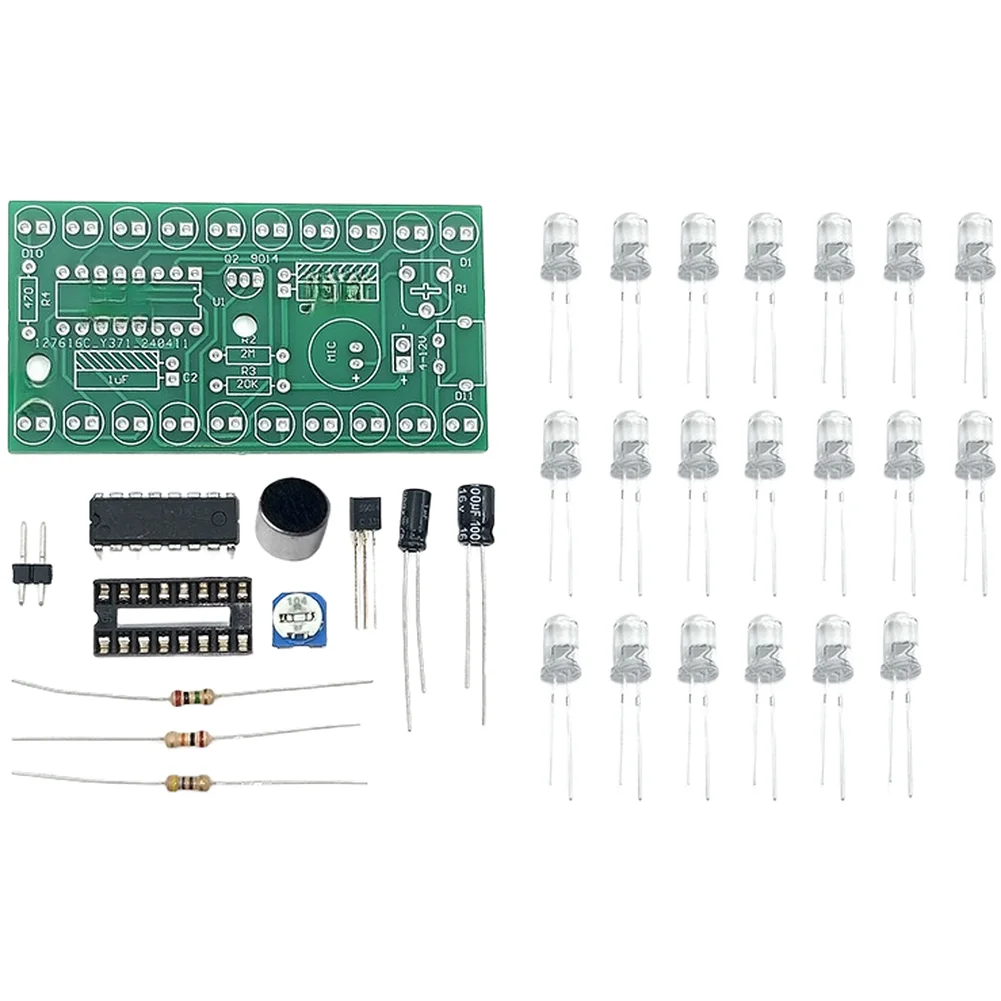 DIY LED Kit with Music Responsive Lighting and Battery Box for Educational Circuit Design Practice and Learning