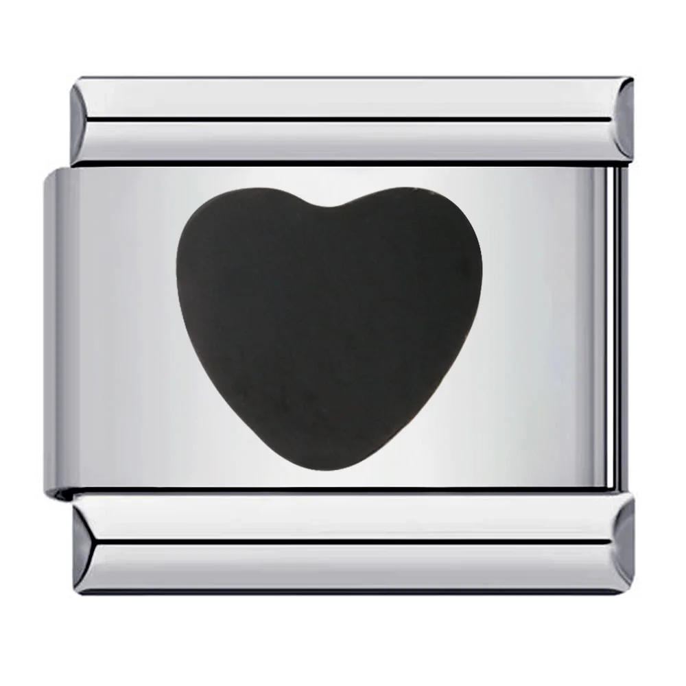 Black Butterfly Love Hearts Round Star Italian Links Charm Fit 9mm Jewelry Stainless Steel Making DIY Fashion Bracelets Beads image 3