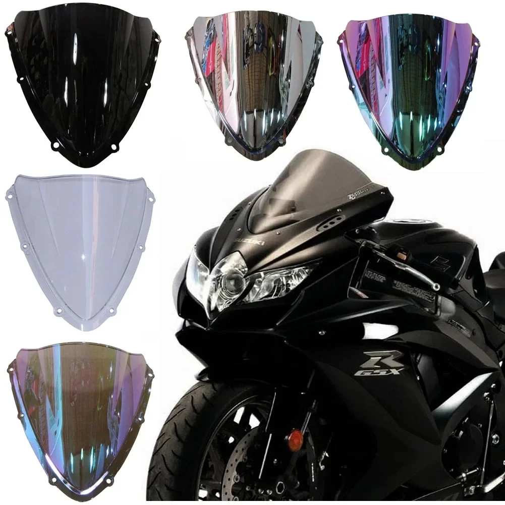 ALLGT Smoke Tinted Windscreen Windshield For Suzuki GSXR 600 750 08 09 K8 Black 2008 2009