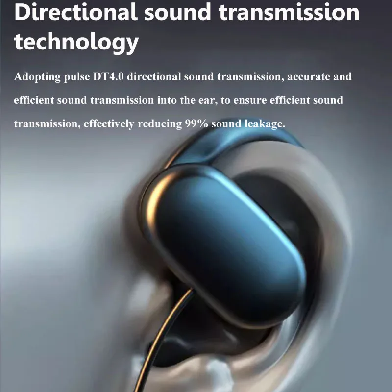 Wired Open Ear Headphones 3.5mm/Type-C Air Conduction Sports Earphone Hifi Stereo Sound Music Headset with HD Microphone