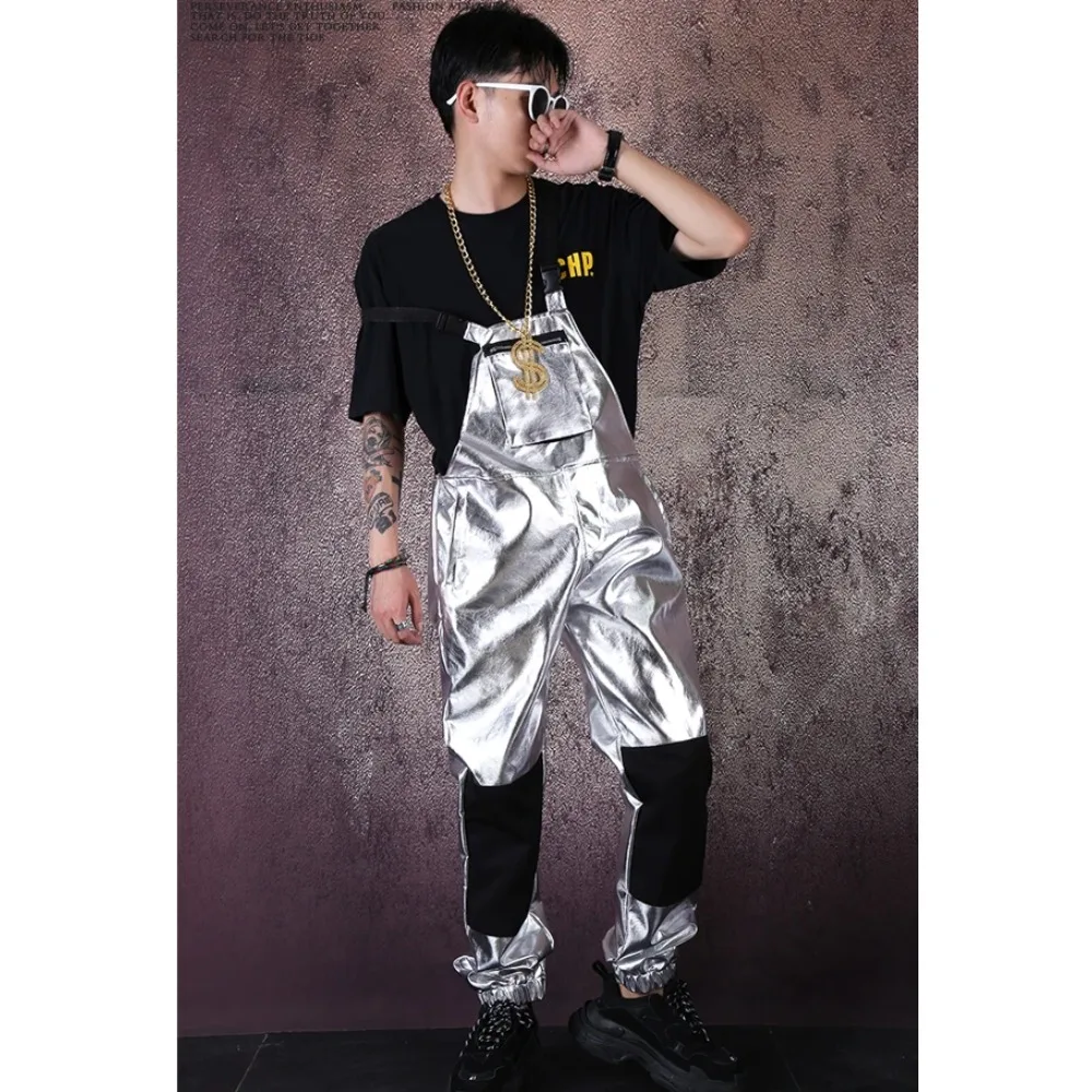 الكبار الذكور الهيب هوب الرقص ملهى ليلي زي موضة الرقص DJ زي حللا وزرة الجاز الفضة عموما الرجال الهيب هوب بانت