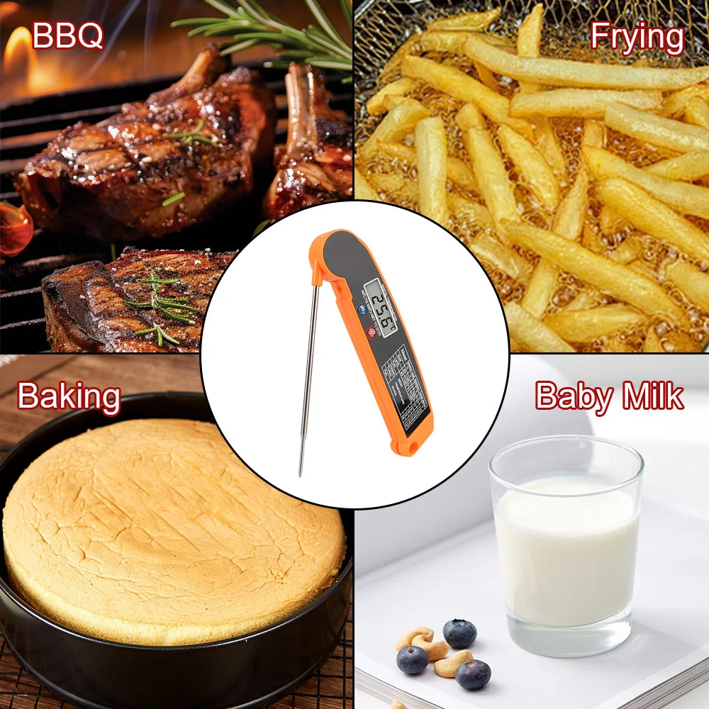 Grill Küche Kochen Lebensmittel digitale Küche Lebensmittel Thermometer heißer Verkauf für Fleisch Wasser Milch Sonde elektronische Ofen Thermometer