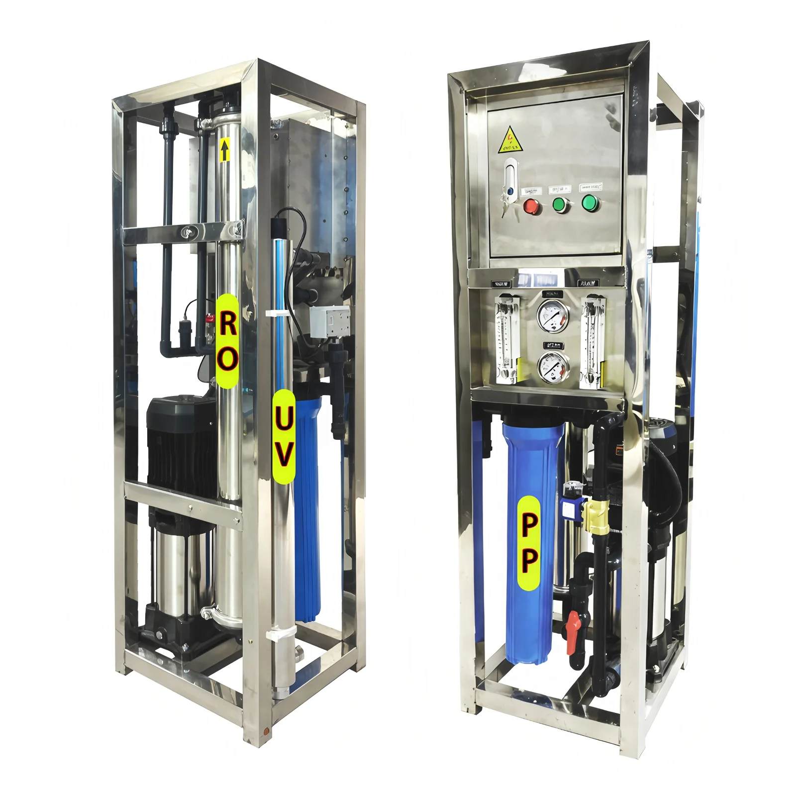 Villa Whole House RO Water Purification System Pure Water Supply Stainless Steel Frame RO Filter For Commercial & Industrial Use