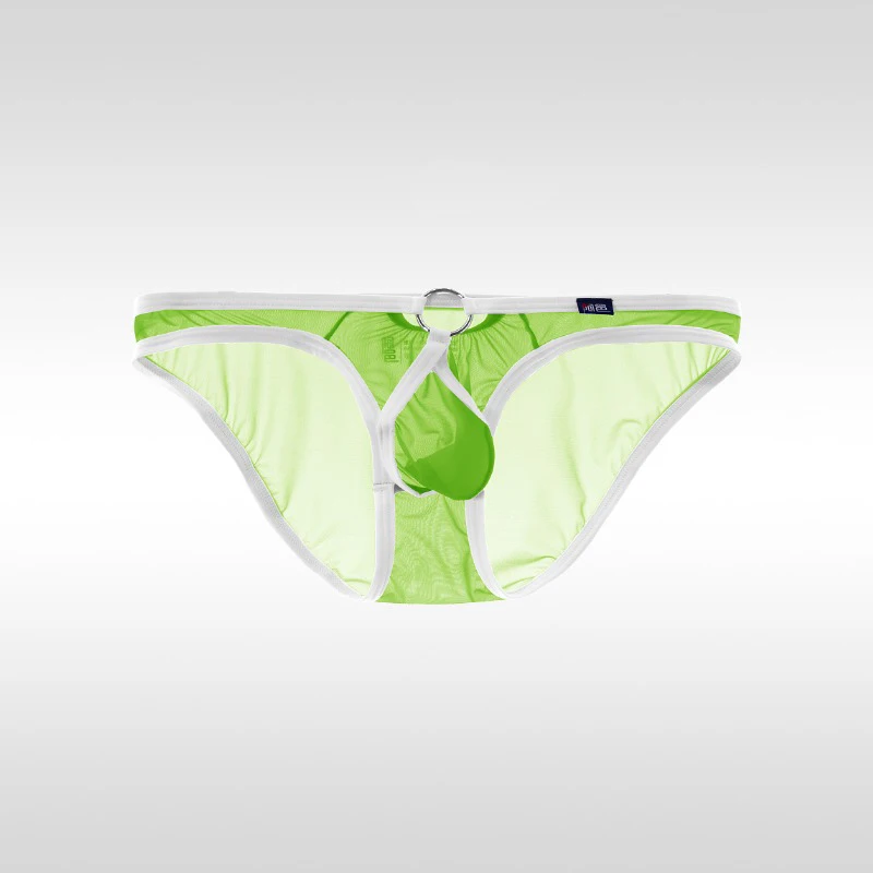 Men's underwear triangle underpants sexy low waist ultra-thin high cross tight single layer U convex briefs