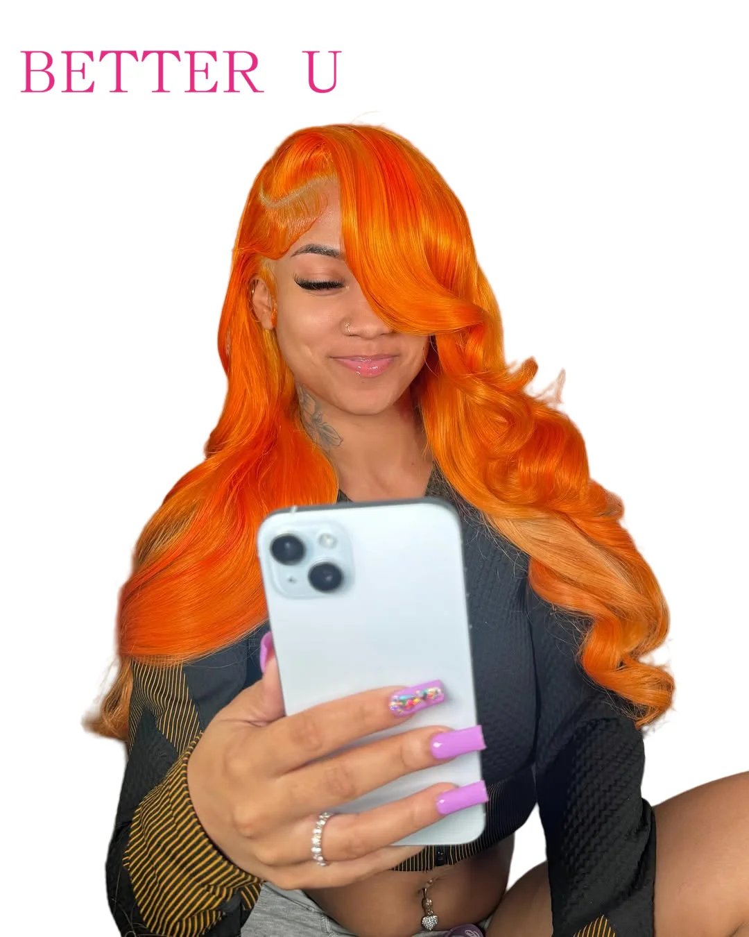 

Ginger Orange Human Hair Wig 13x6 Transparent Lace Front Wigs PrePlucked Brazilian Colored Body Wave Lace Frontal Wig For Women