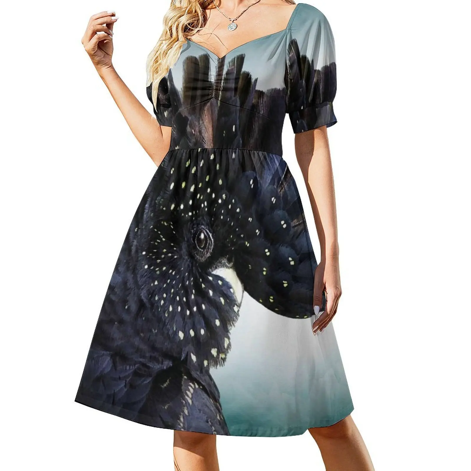 فستان كاجوال على الطراز الكوري باللون الأحمر الذيل الأسود للنساء فساتين مكتب يومية بسيطة للسيدات على شكل طائر كوكاتو بذيل أحمر