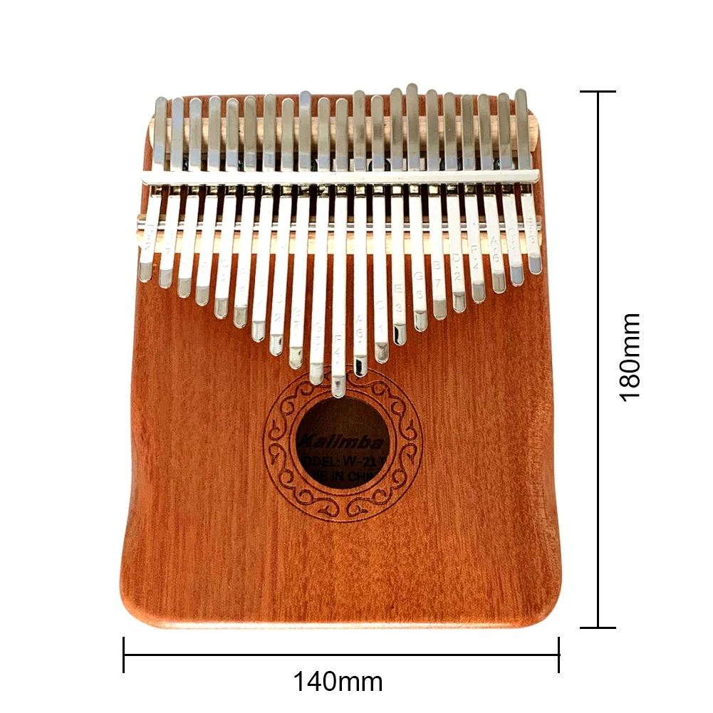 Pro Mahogany Wooden Kalimba 21 Key Finger Thumb Piano Mbira Acacia Musical Instrument Gift for Beginner Learning