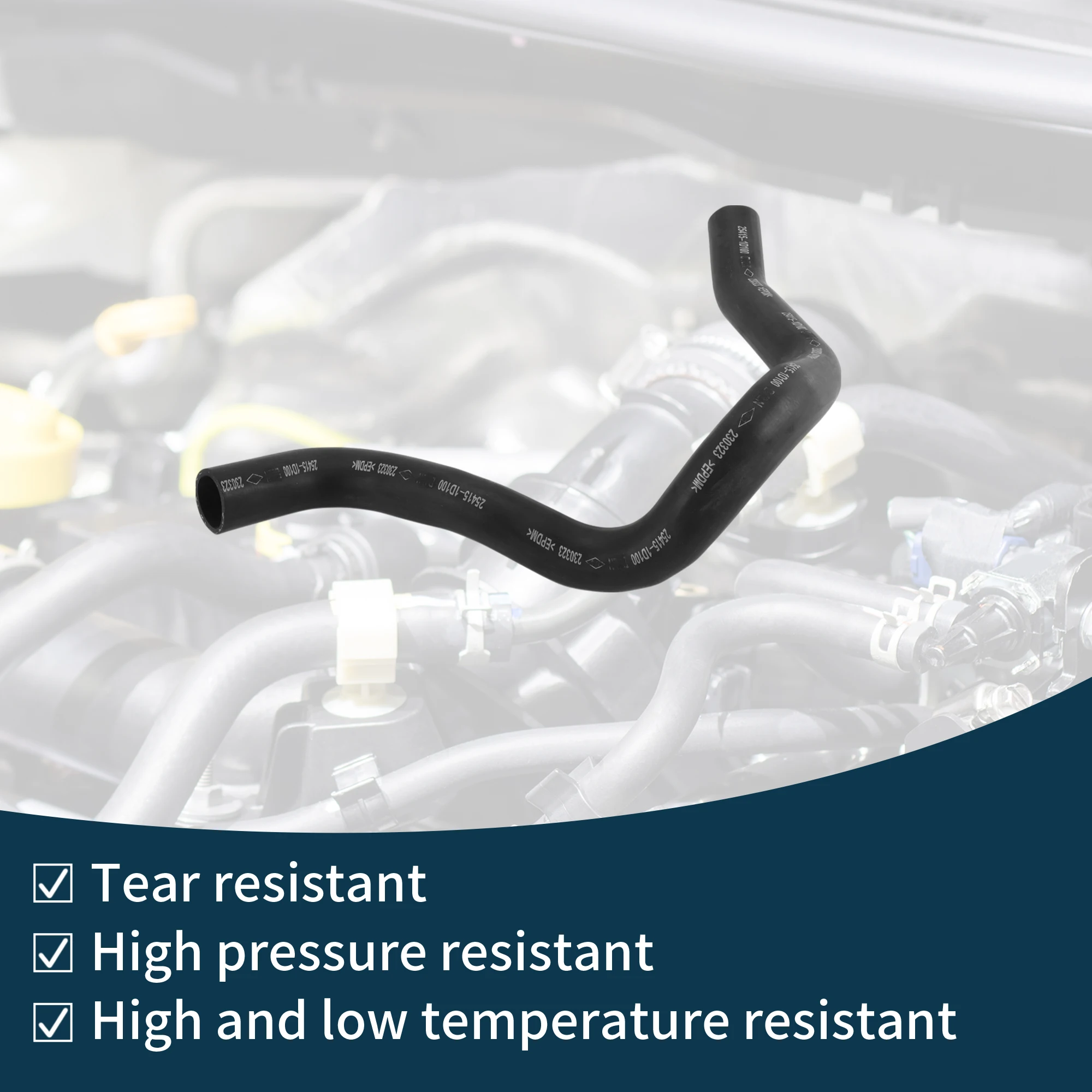 

UXCELL Radiator Hose Heater Hose Radiator Outlet Hose Pipe No.254151D100 for Kia Carens 2007-2008 Rubber Coolant Pipe Black 1 Pc