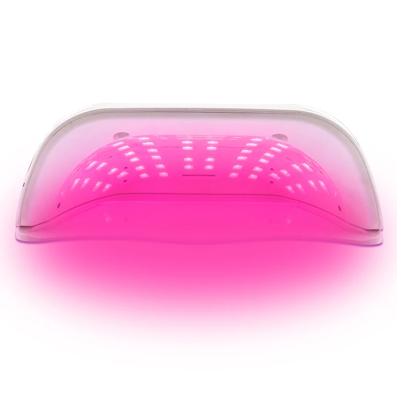 UV LED โคมไฟเล็บ 96W เล็บเครื่องเป่าเล็บสําหรับบ่มสองมือแห้งเร็วเจล 48pcs ไฟ LED สีชมพู