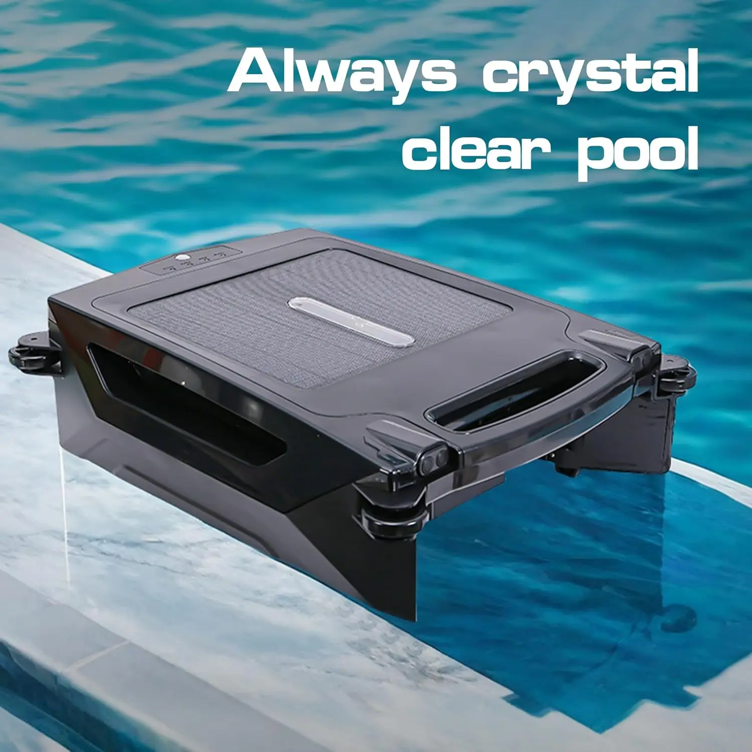 Robot Limpiador de Superficies de Piscinas de 8W, Robot Limpiafondos Automático con Panel Solar, Aspiradora Eléctrica Automática para Piscinas