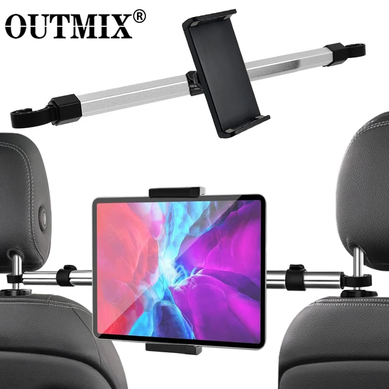 

OUTMIX Tablet Stand in Car for iPad Pro 12.9 Car Holder Back Seat Headrest Tablet Mount Clamp for Samsung Galaxy Tab S7 Plus