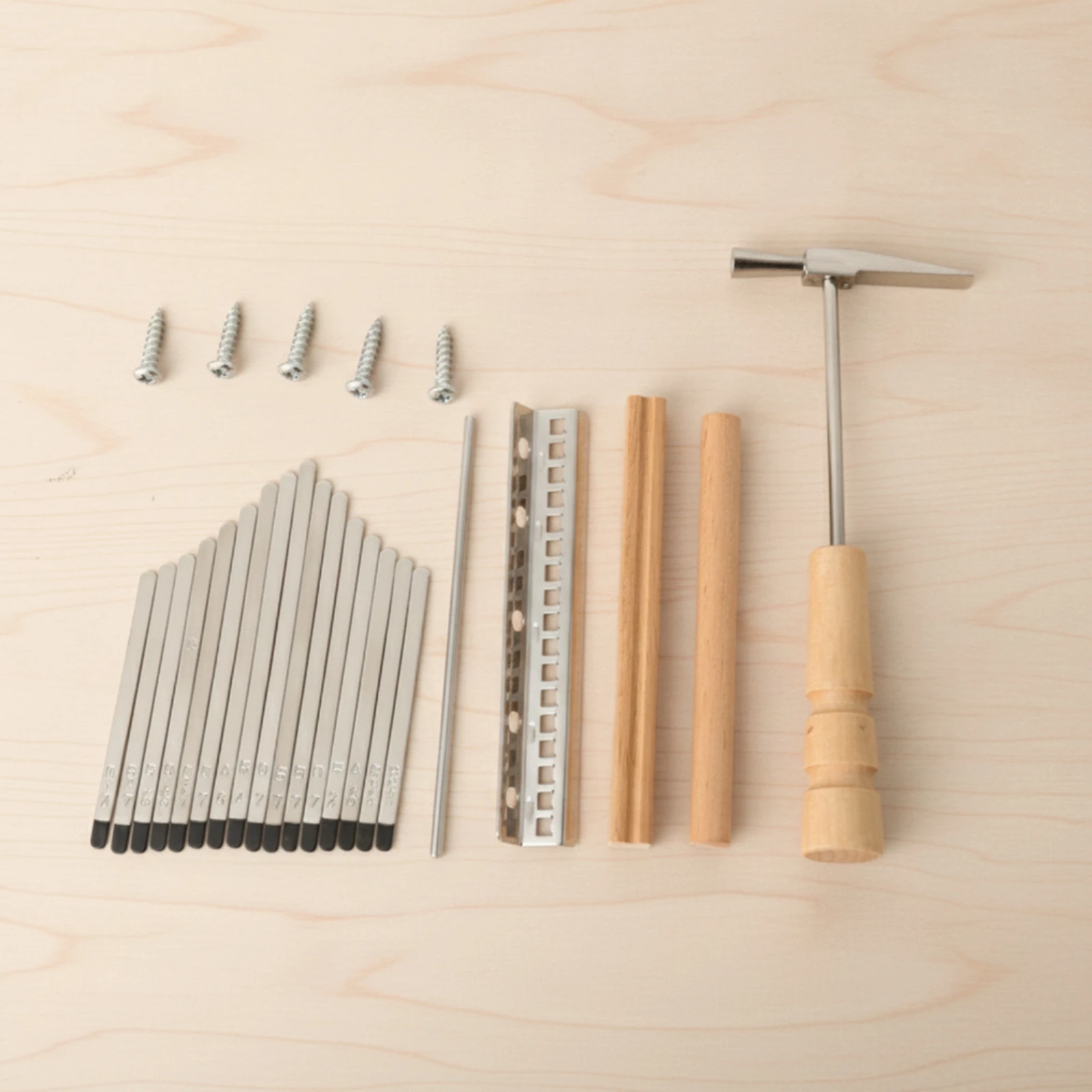 DIY Kalimba Accessory Kit Easy to Use Kalimba Parts Kit with Tuning Hammer Finger Piano Repair Parts Set Long-Lasting 136 G - view 3