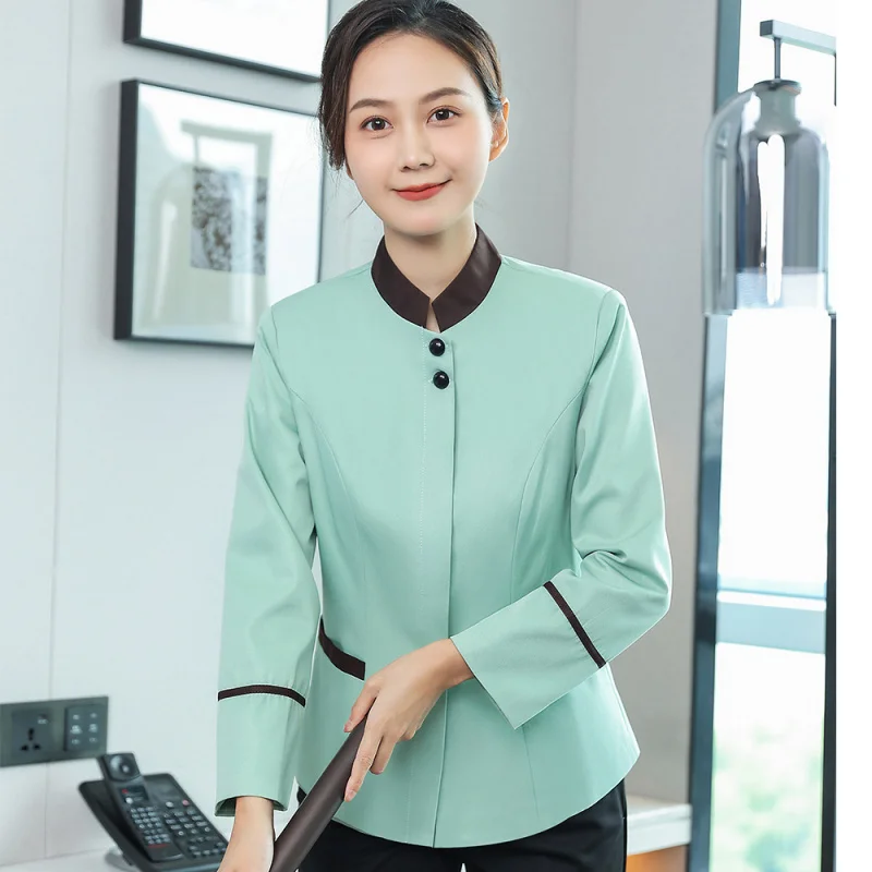 

Long-sleeved cleaning uniforms for hotel rooms, guesthouses, property management, hospitals, and shopping mall floor cleaners, a