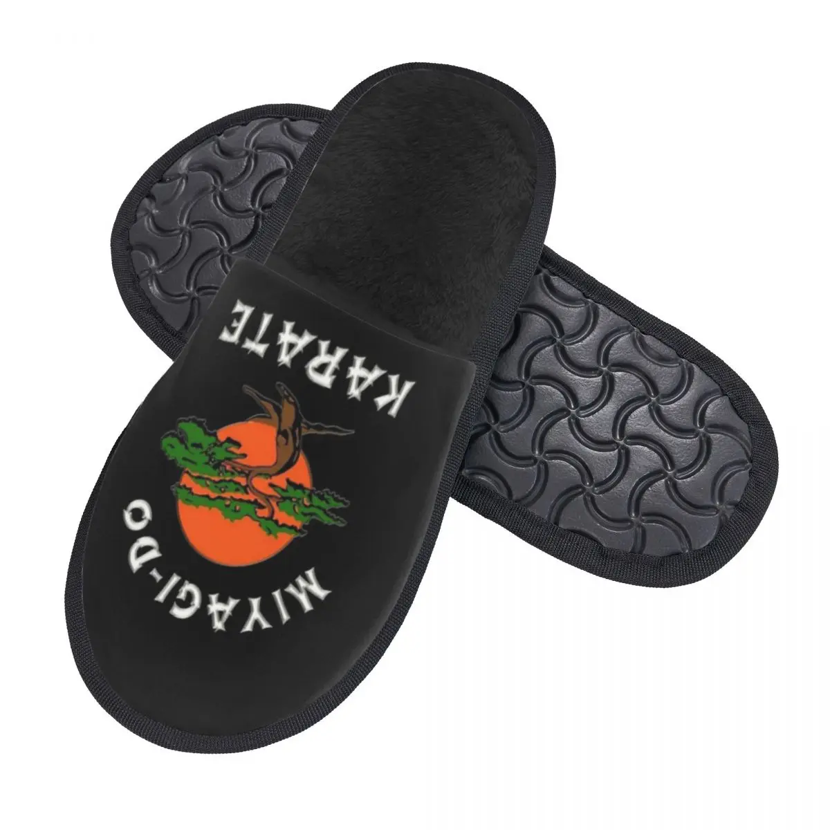 Custom Miyagi Dojo Karate Kid House Slippers Soft Warm Cobra Kai Anime Manga Memory Foam Fluffy Slipper Indoor Outdoor Shoes view 2